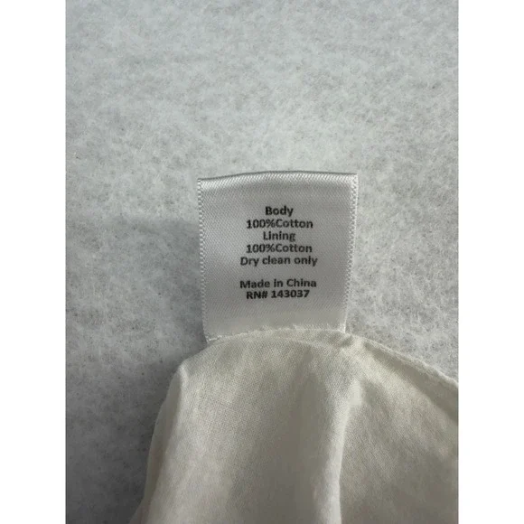 Hunter Bell Embroidered Midi Dress Cream Fruit Sailboat Beach Scene Size 0